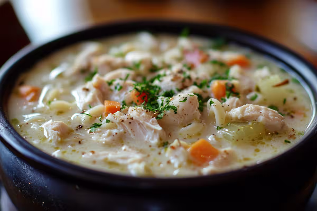 bowl of crack chicken noodle soup